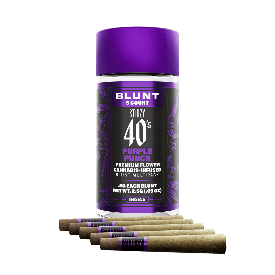 - PURPLE PUNCH - .5G 40's Infused Mini Blunt 5 Pack