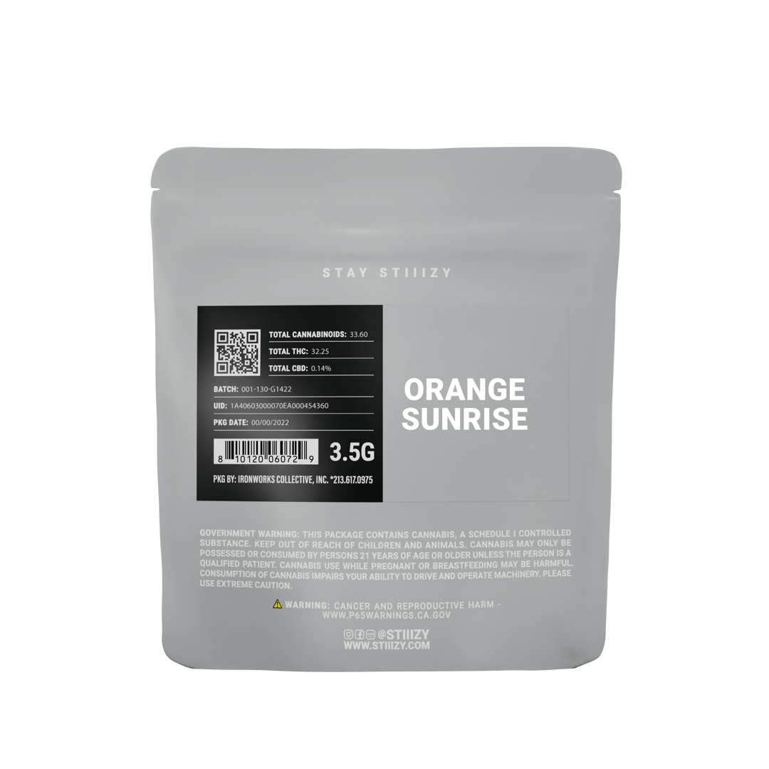 - ORANGE SUNRISE - 3.5G Grey Label Mylar