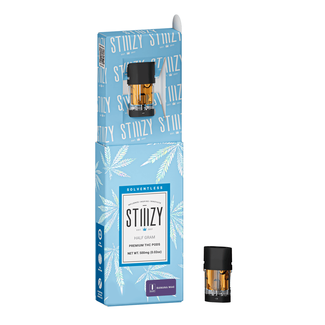 Vape Cartridge - BANANA MAC .5G Solventless Live Rosin Pod - STIIIZY