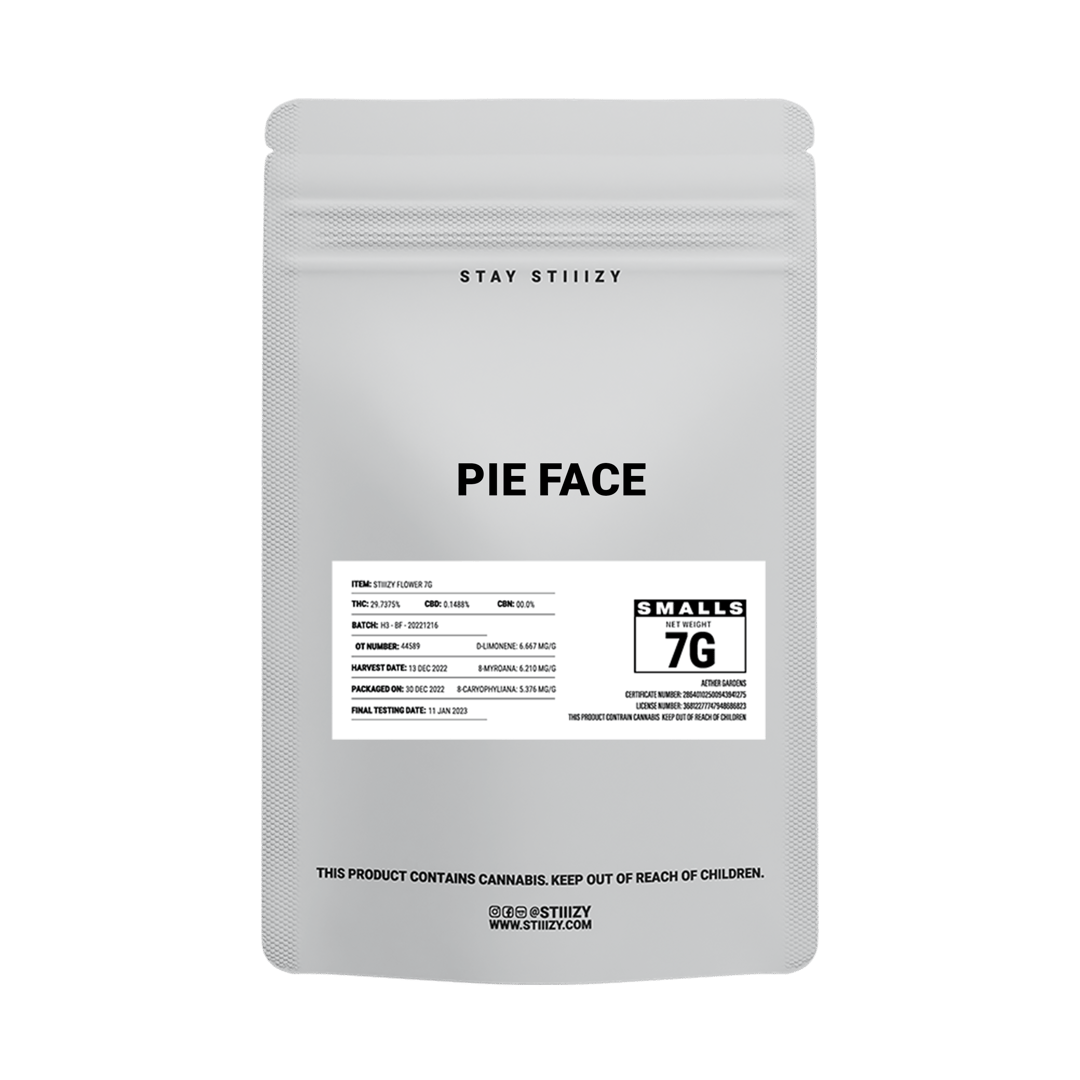- PIE FACE - 7G White Label Mylar