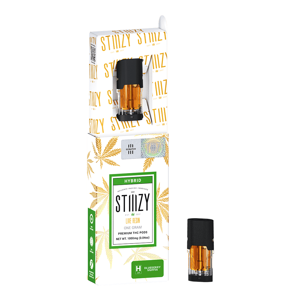 Vape Cartridge - BLUEBERRY MUFFIN 1G Live Resin Pod - STIIIZY