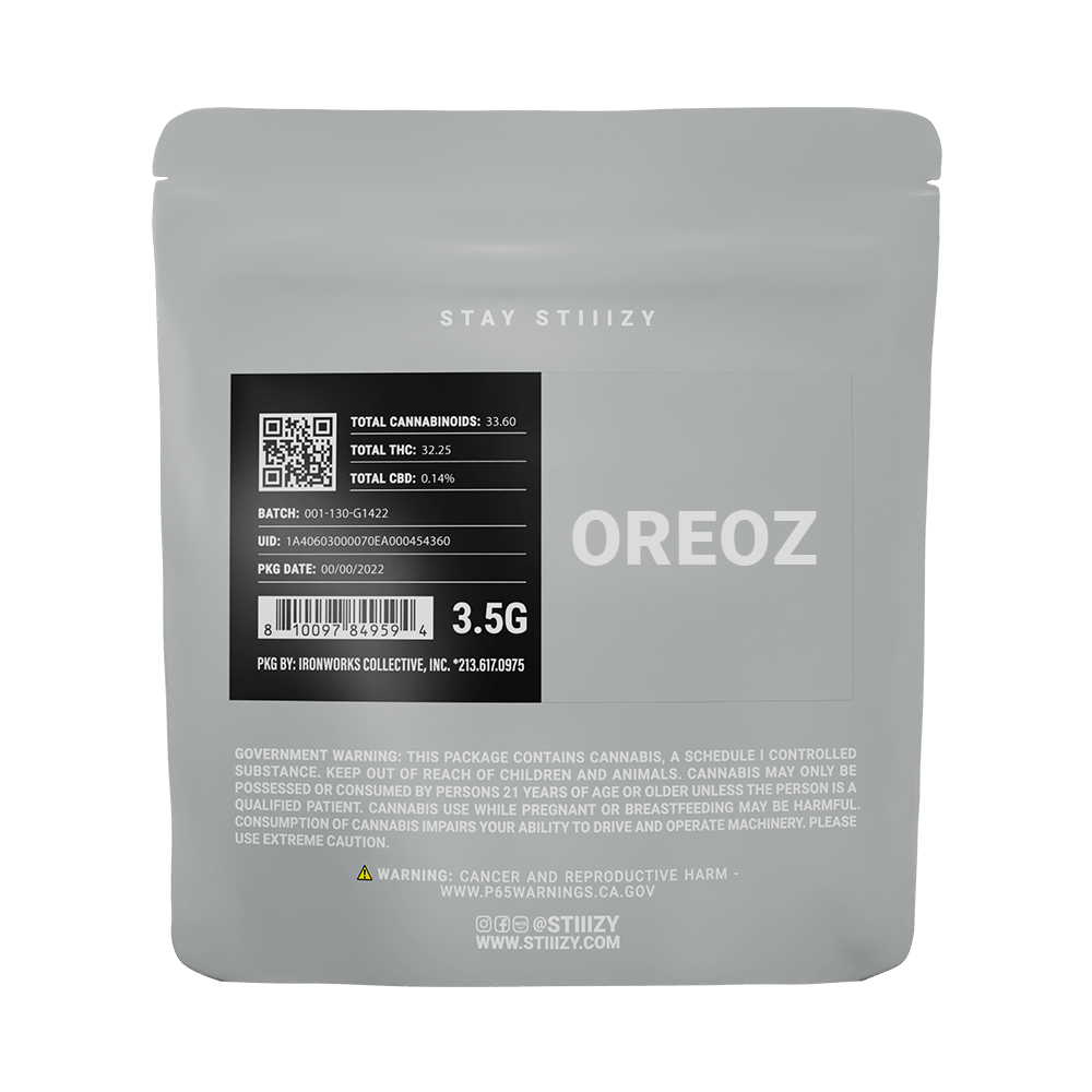 - OREOZ - 3.5G Grey Label Mylar