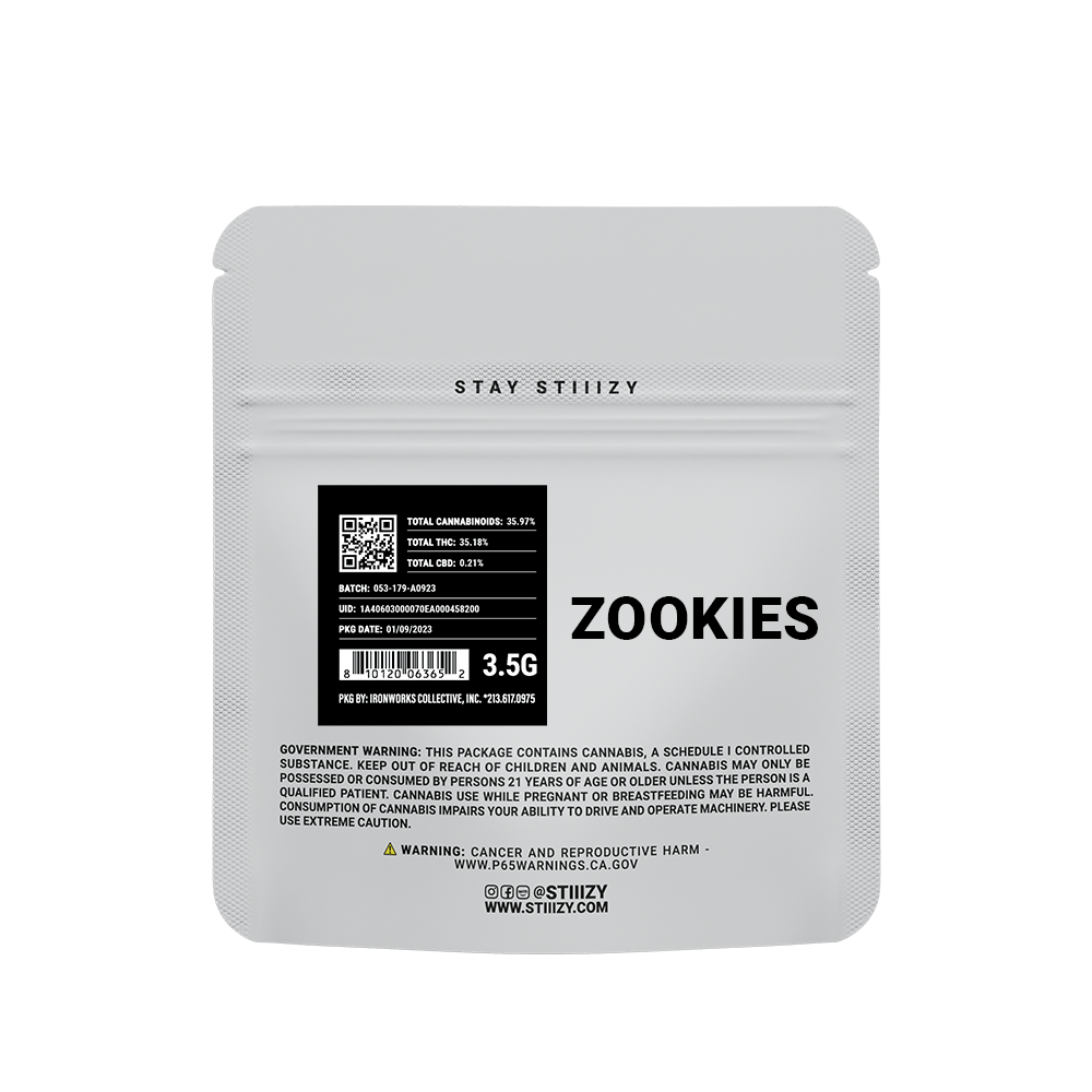 - ZOOKIES - 3.5G White Label Mylar