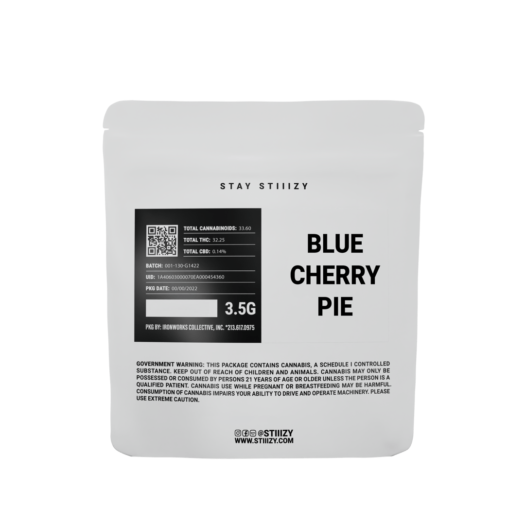 - BLUE CHERRY PIE - 3.5G White Label Mylar