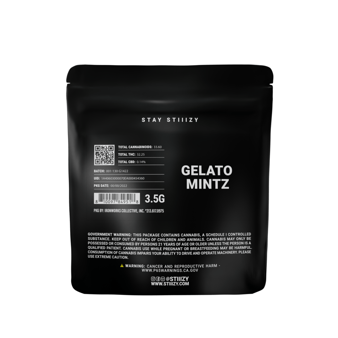 - GELATO MINTZ - 3.5G Black Label Mylar