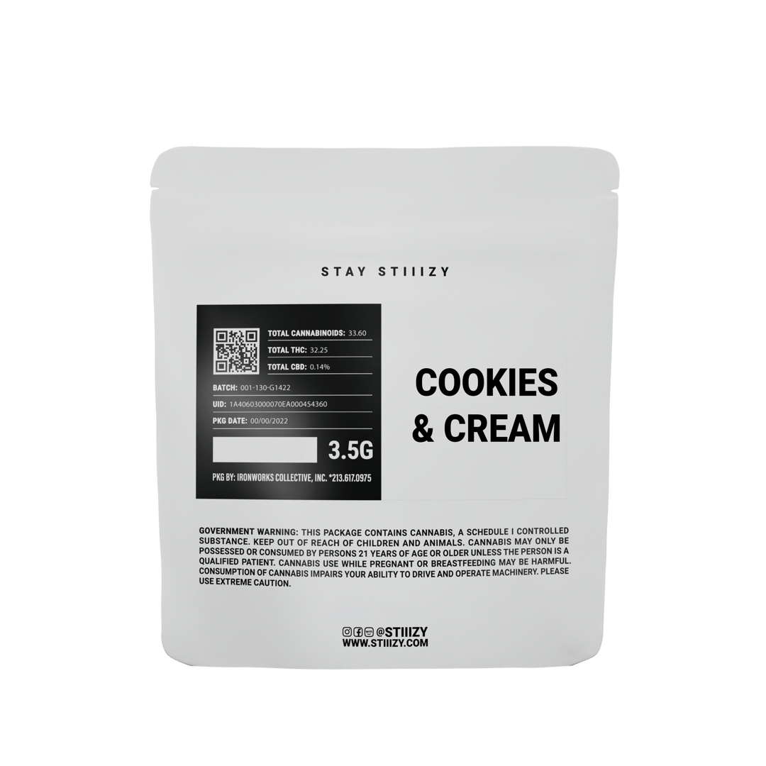 - COOKIES & CREAM - 3.5G White Label Mylar