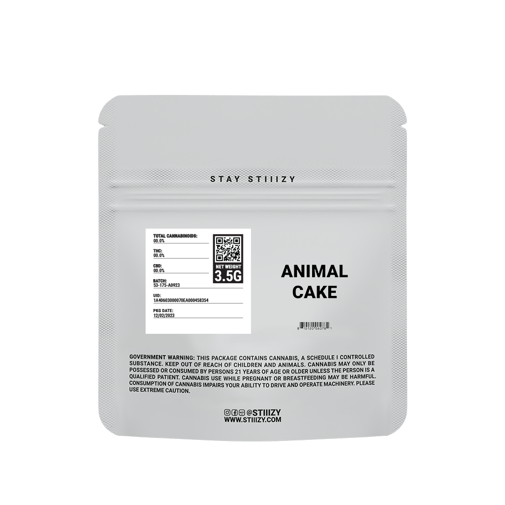 - ANIMAL CAKE - 3.5G White Label Mylar