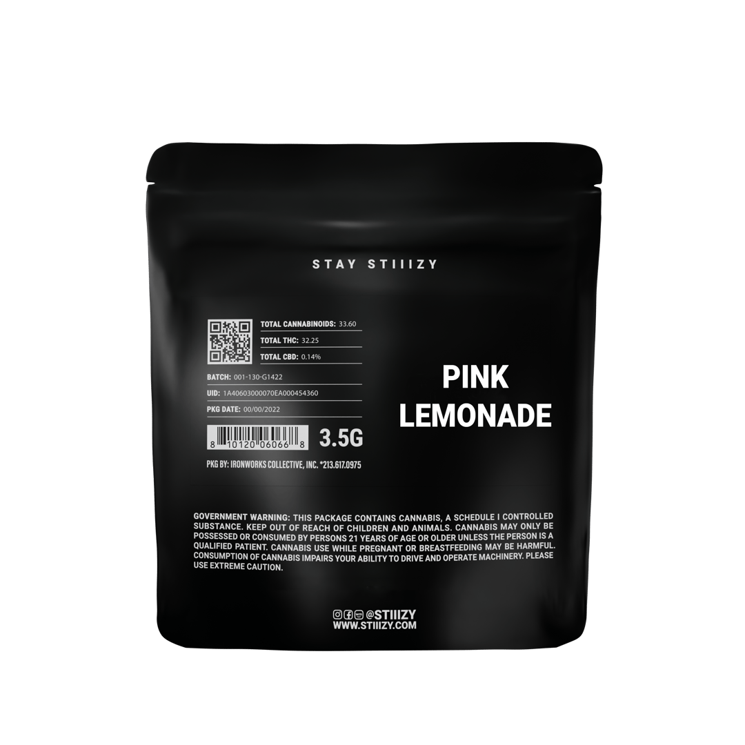 - PINK LEMONADE - 3.5G Black Label Mylar
