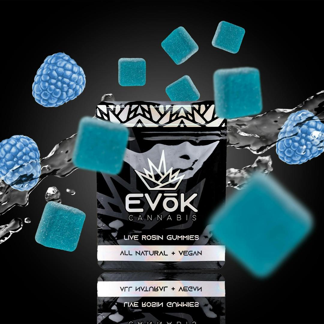 Gorilla Cookies - Blue Razz - Vegan Live Rosin Infused Gummies