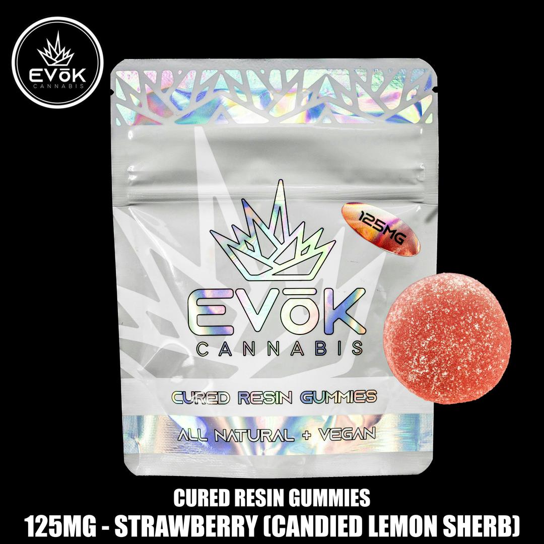 Candied Lemon Sherb - Strawberry - Vegan Cured Resin Infused Gummies