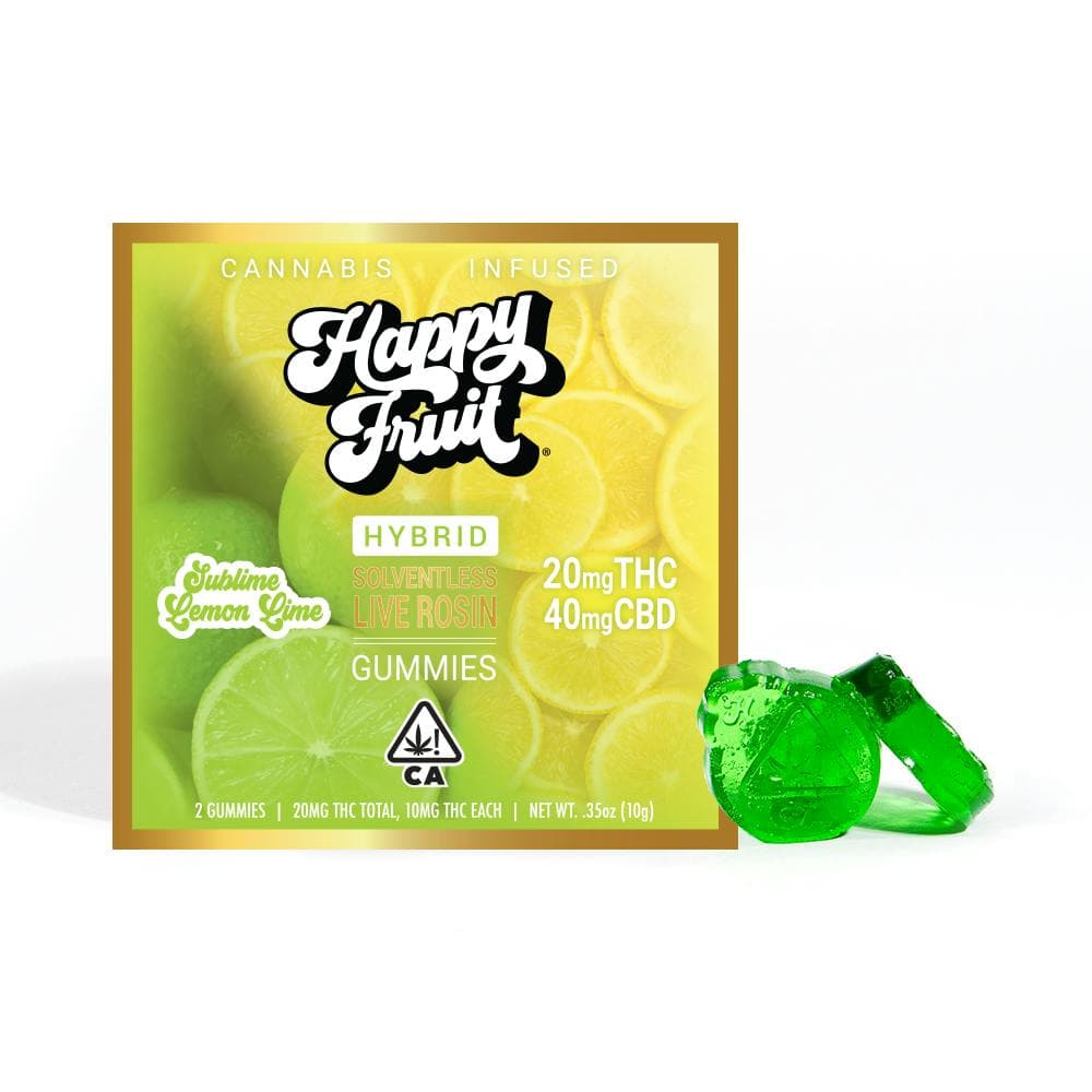 Sublime Lemon Lime Rosin Gummies (2-Pack) - 20mg THC + 40mg CBD