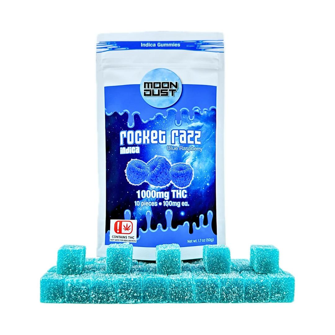 1000MG THC GUMMIES - ROCKET RAZZ - INDICA