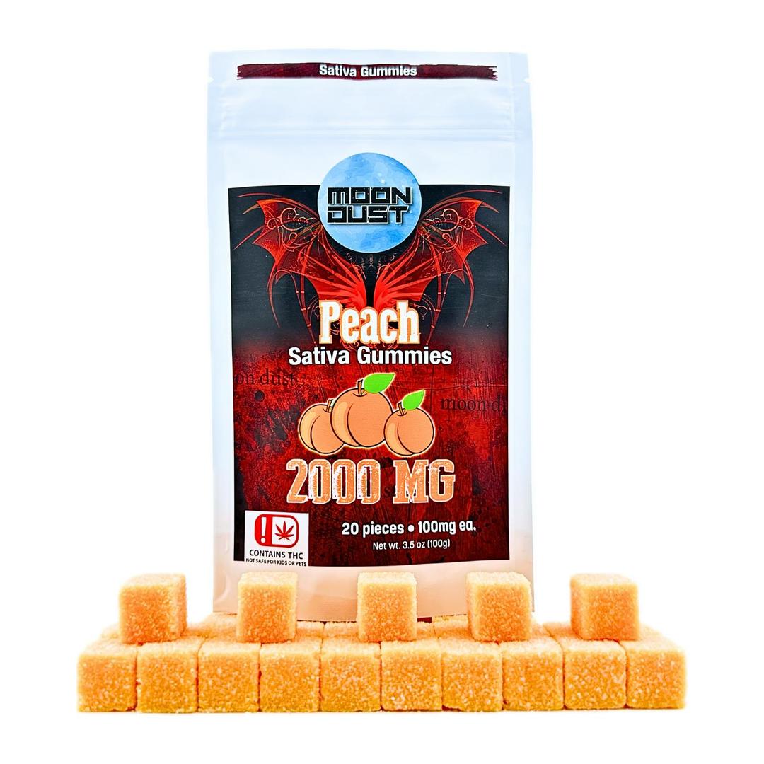 2000MG THC GUMMIES - PEACH - SATIVA