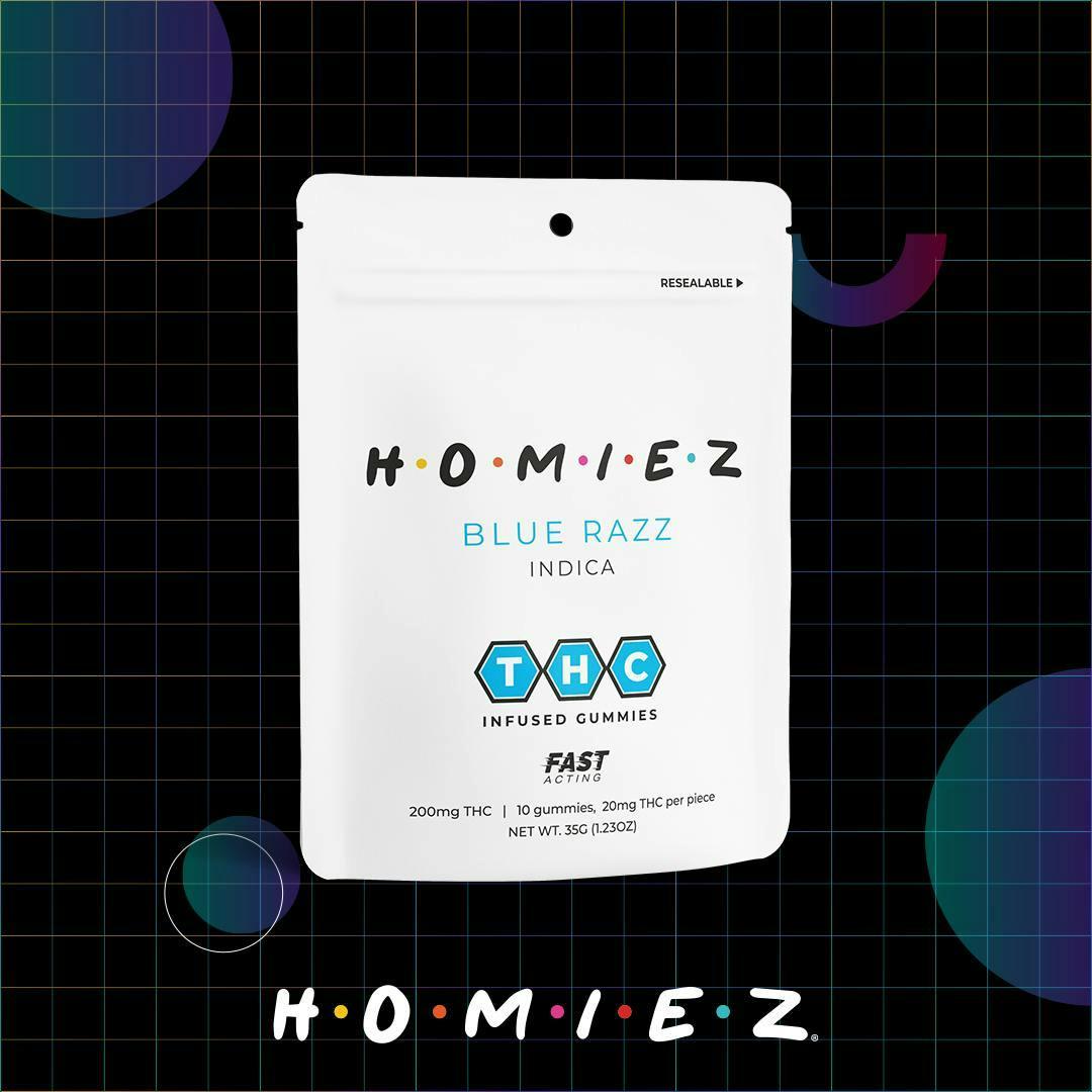 Blue Razz • 200MG Gummies • HOMIEZ • REC