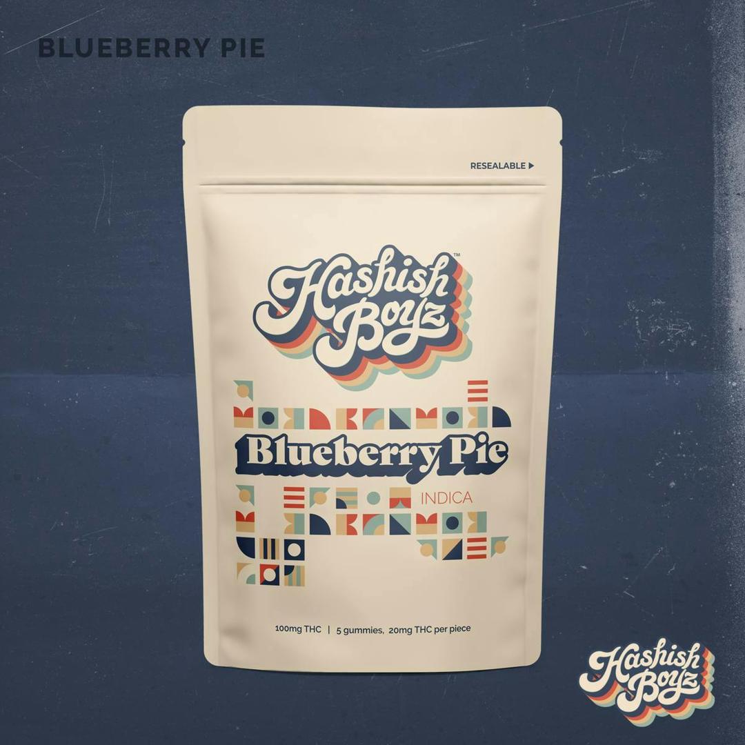 Blueberry Pie ~ 100MG Gummies ~ Hashish Boyz ~ MED