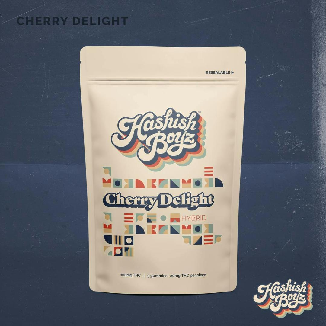 Cherry Delight ~ 100MG Gummies ~ Hashish Boyz ~ REC