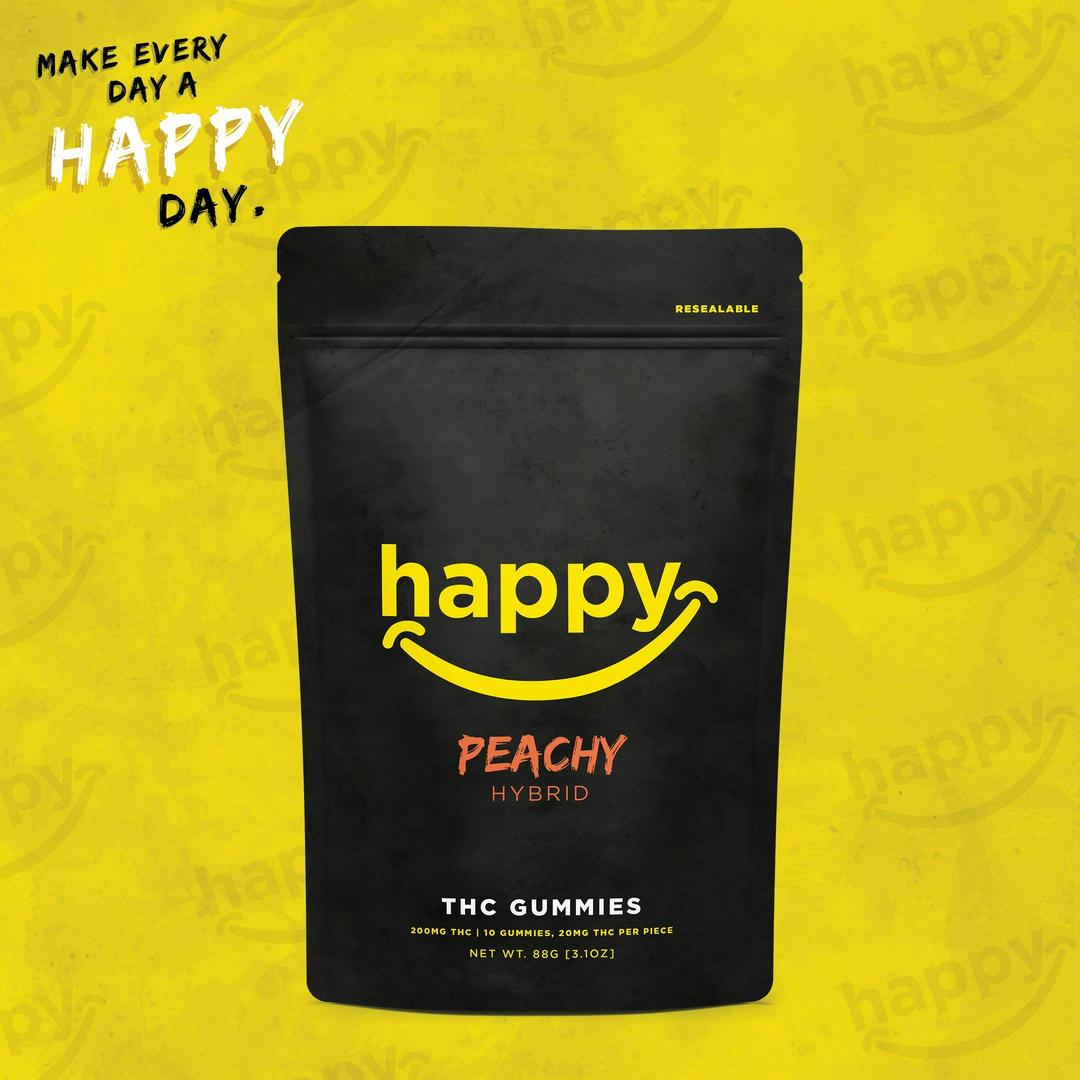 Peachy - 200MG Gummies - Happy's - MED