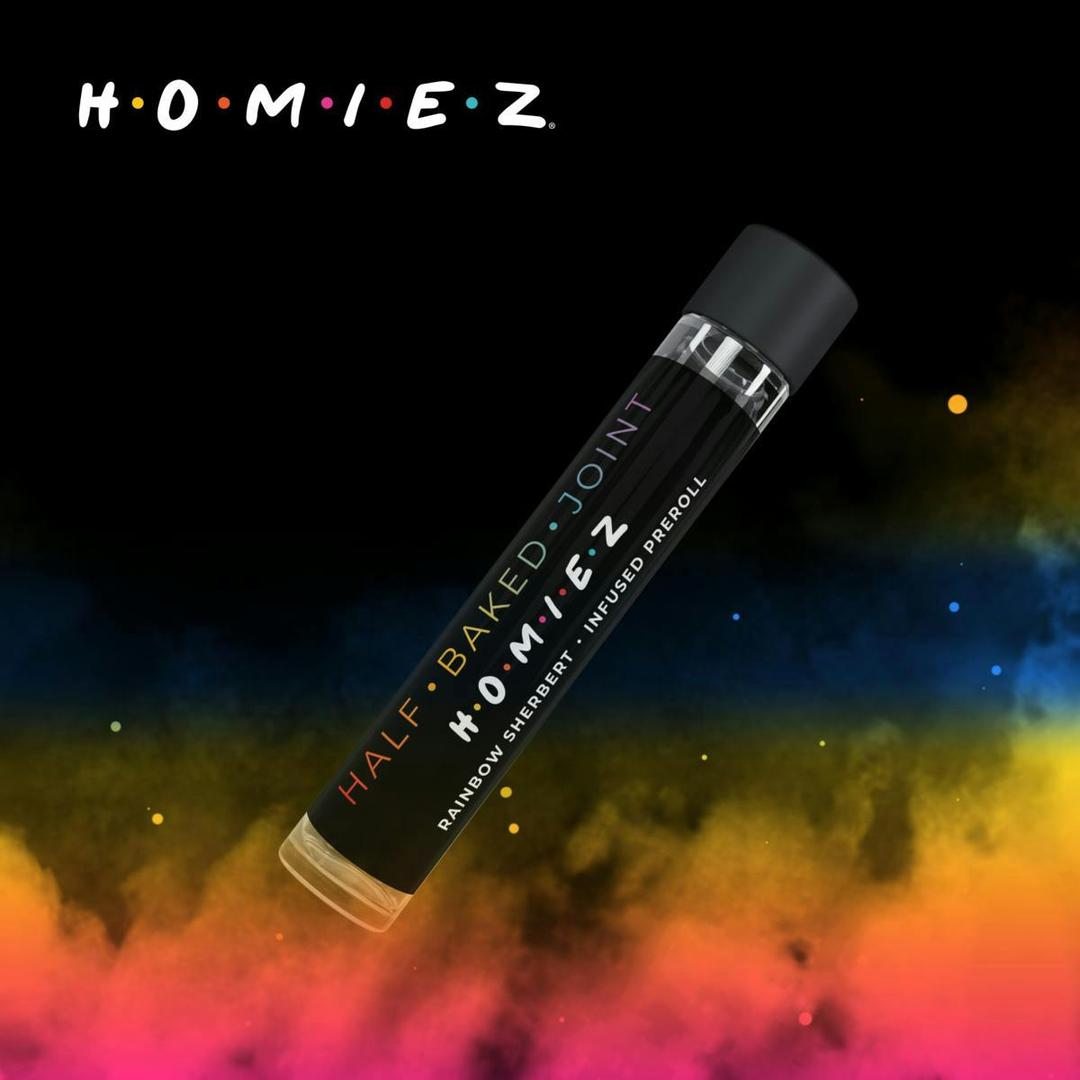 Rainbow Sherbert • 1.5G Infused Pre-Roll • HOMIEZ • MED