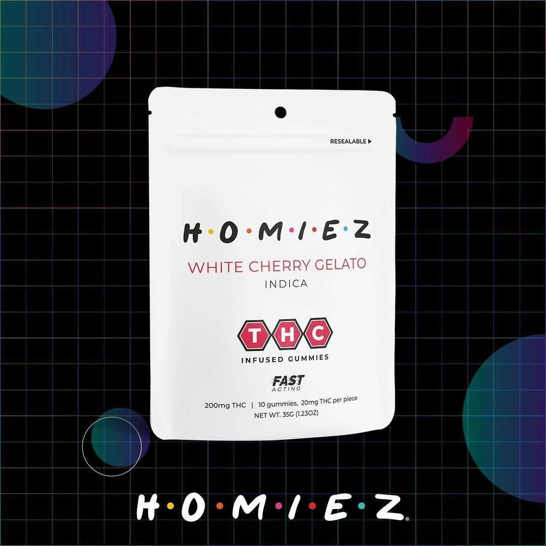 White Cherry Gelato • 200MG Gummies • HOMIEZ • REC
