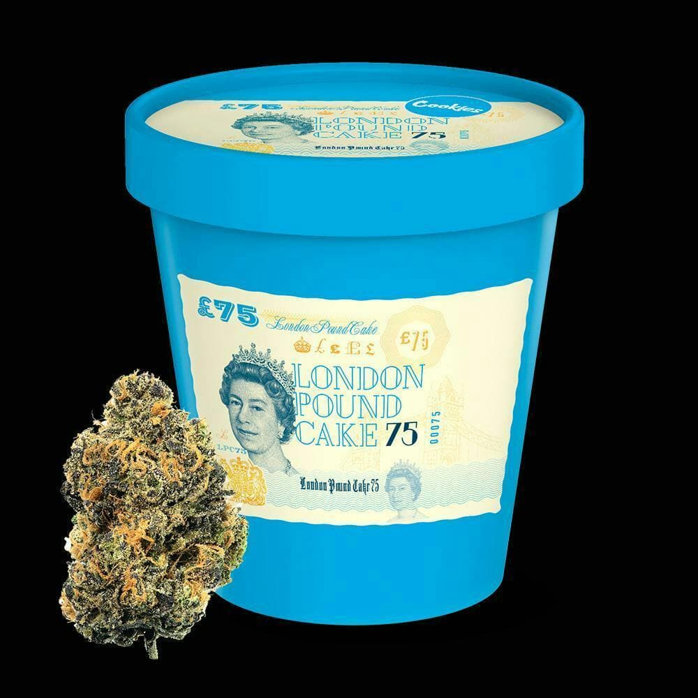 Cookies - 3.5G Flower Tub - London Pound Cake 75