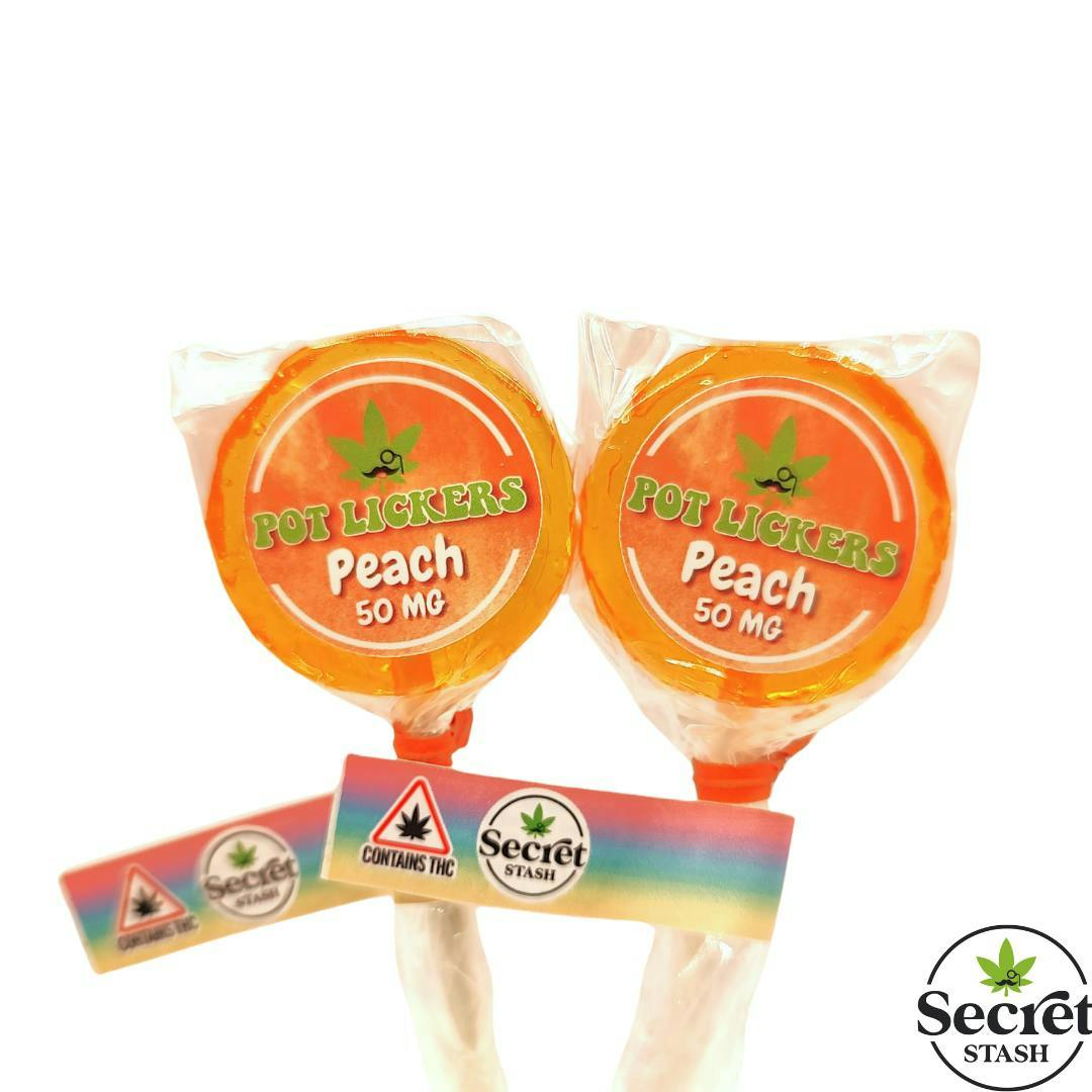 Secret Stash - Pot Lickers - Peach - 50mg