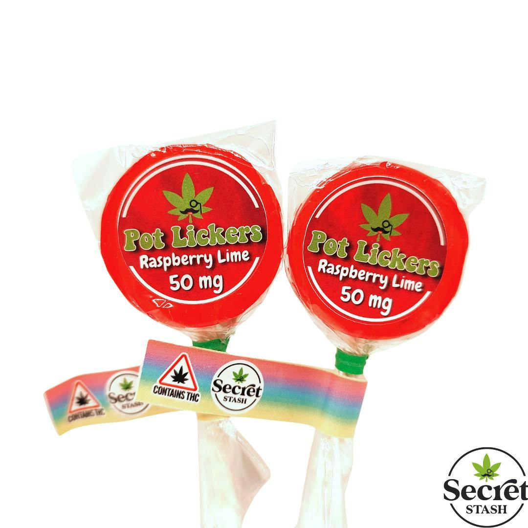 Secret Stash - Pot Lickers - Raspberry Lime - 50mg