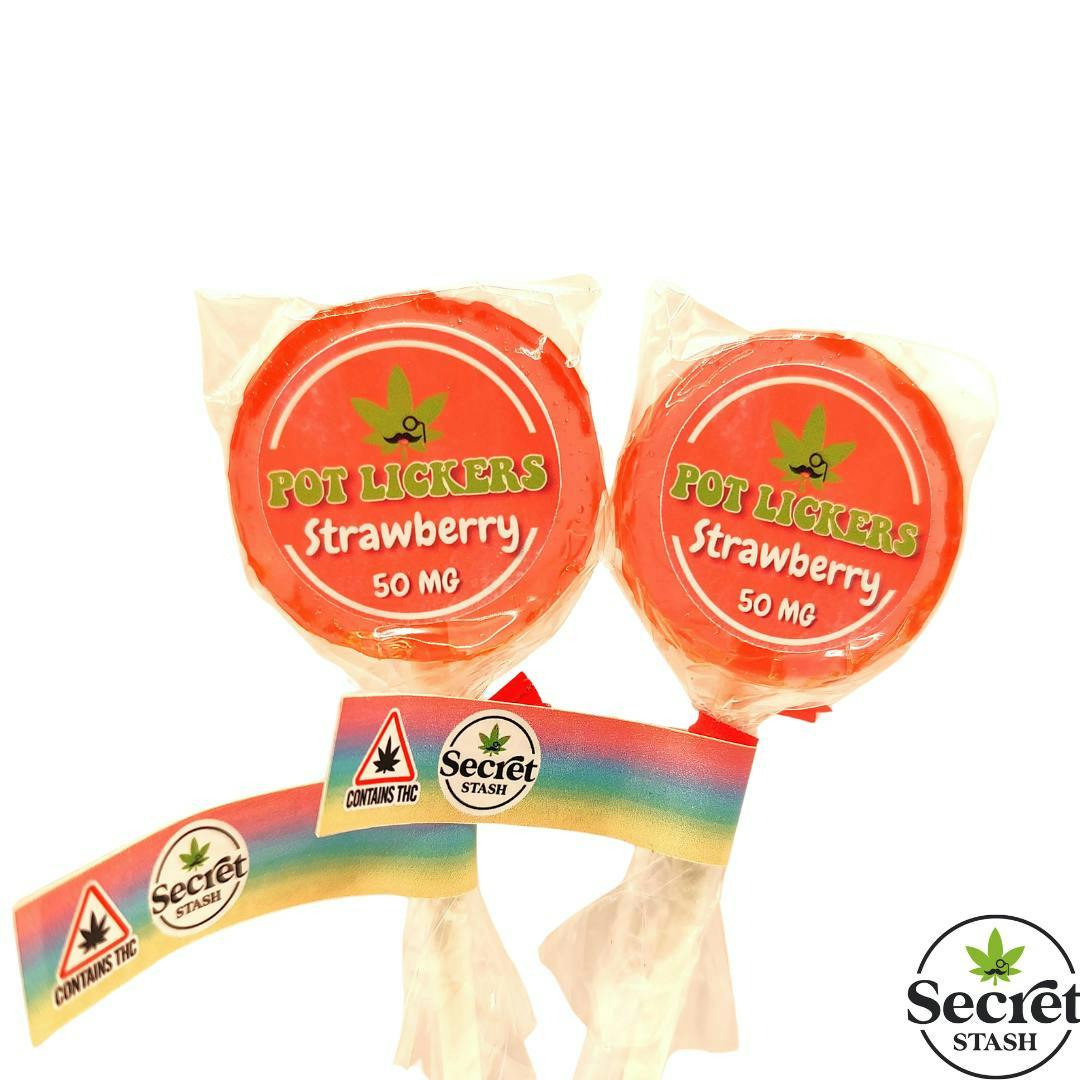 Secret Stash - Pot Lickers - Strawberry - 50mg