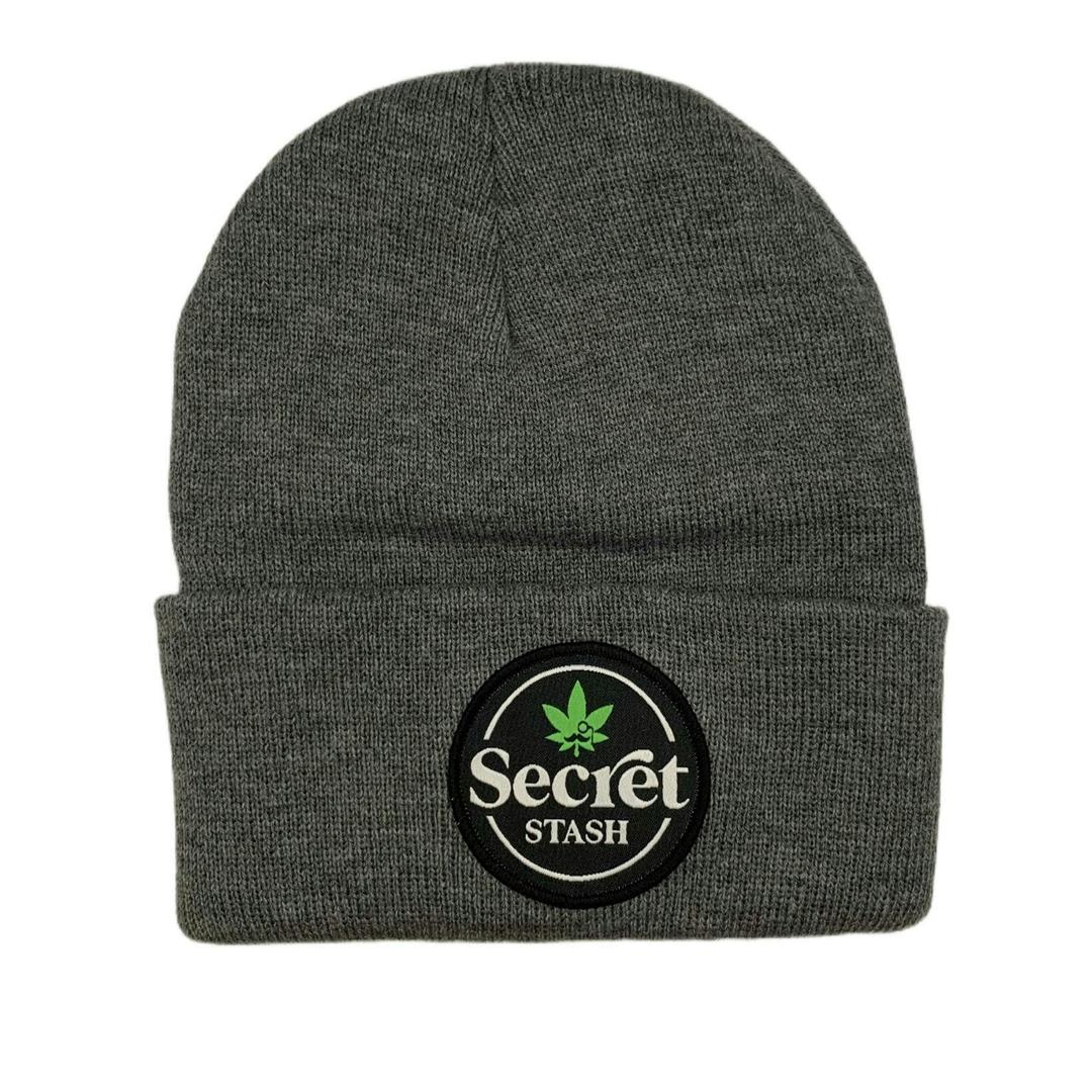 Secret Stash Beanie - Dark Heather Gray
