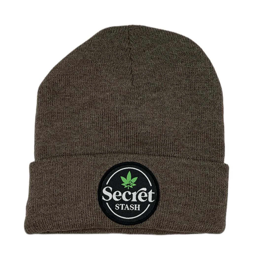 Secret Stash Beanie - Heather Brown
