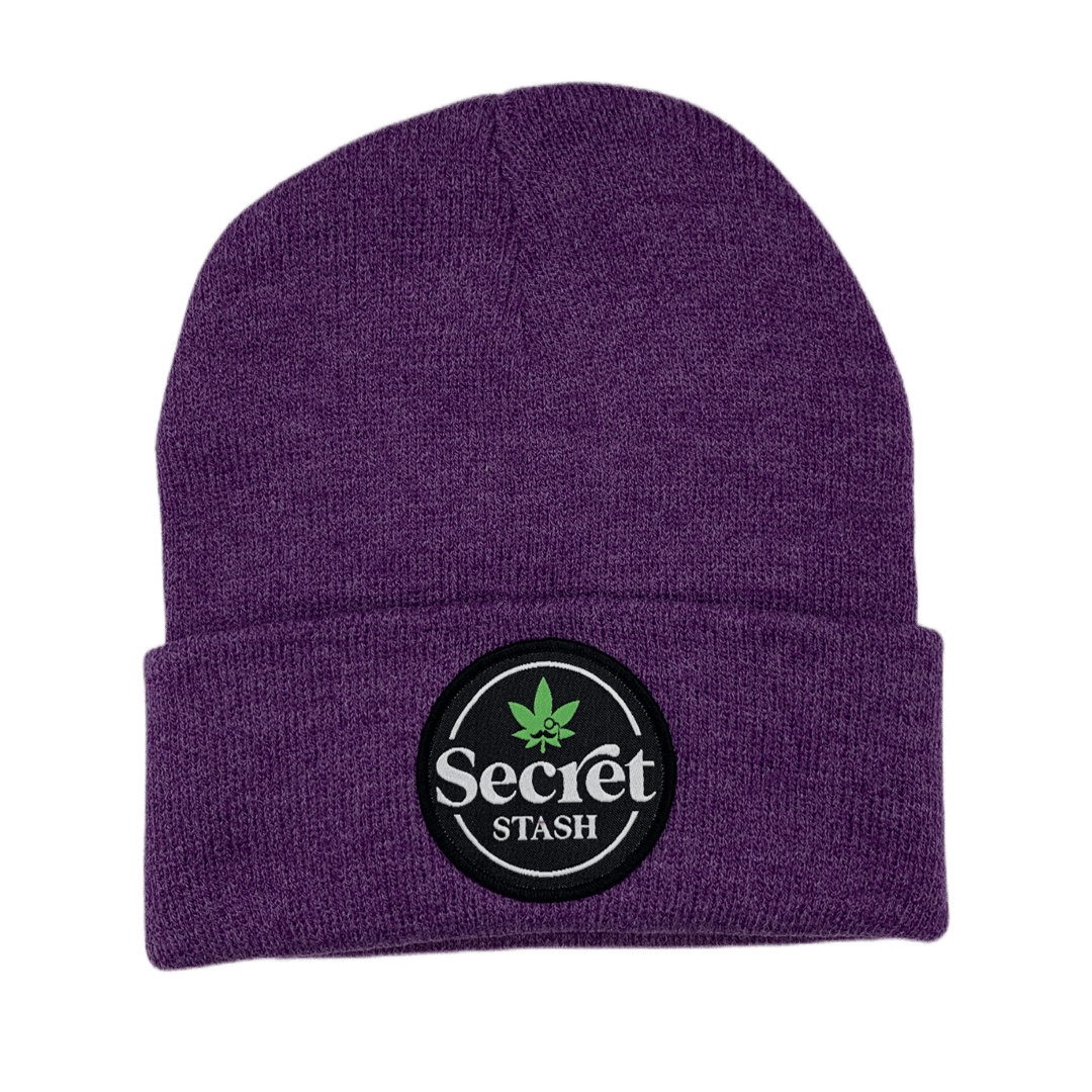 Secret Stash Beanie - Heather Purple