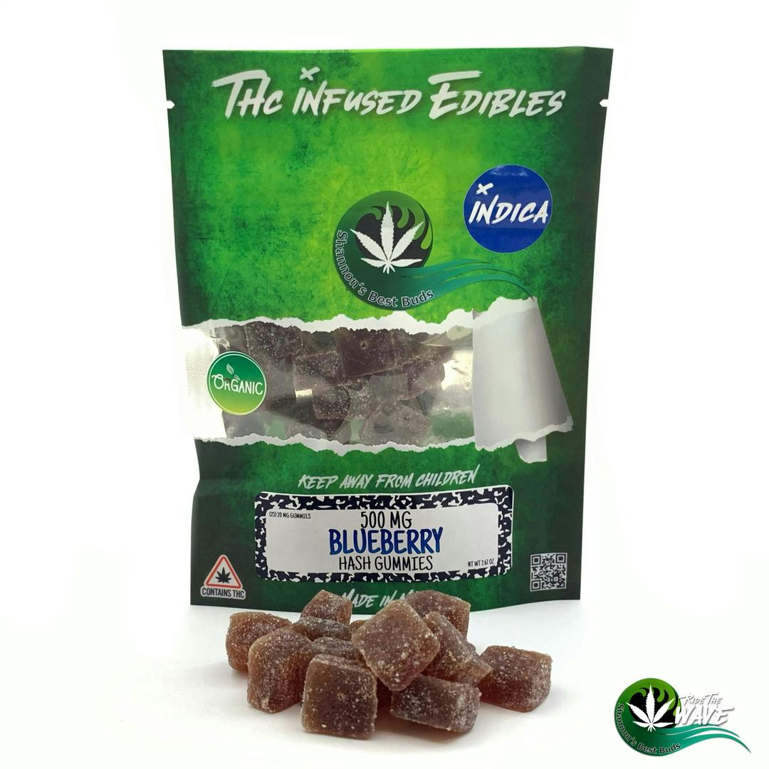 Shannon’s Hash Gummies - Blueberry - Indica - 500mg
