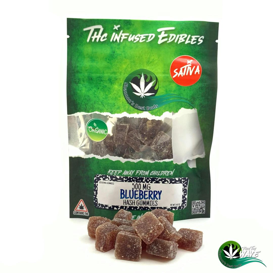 Shannon’s Hash Gummies - Blueberry - Sativa - 500mg