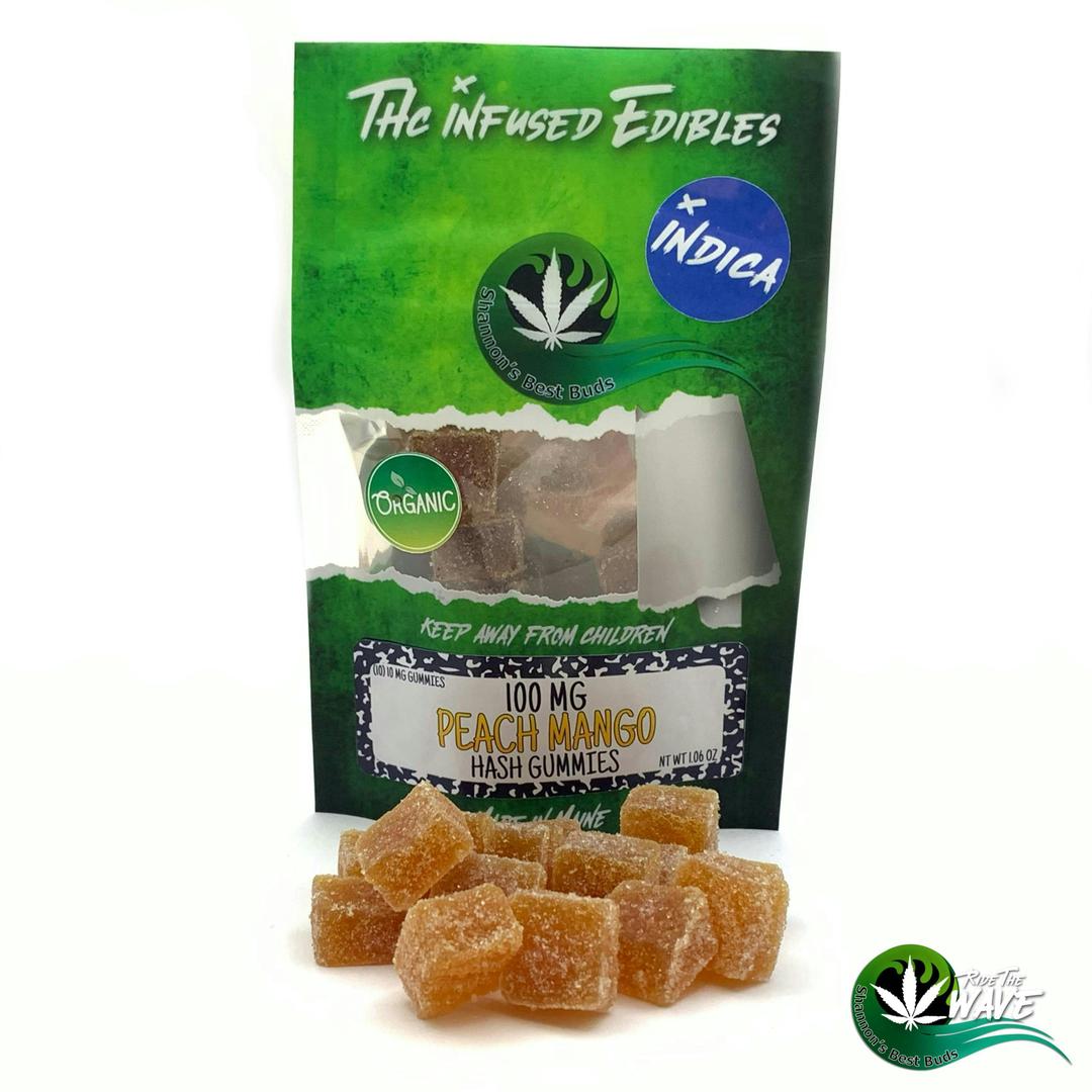 Shannon’s Hash Gummies - Peach Mango - Indica - 100mg