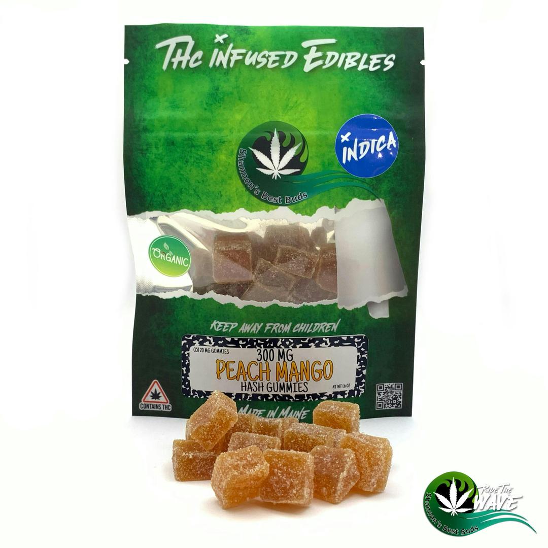 Shannon’s Hash Gummies - Peach Mango - Indica - 300mg
