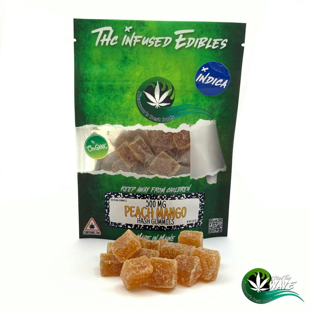 Shannon’s Hash Gummies - Peach Mango - Indica - 500mg
