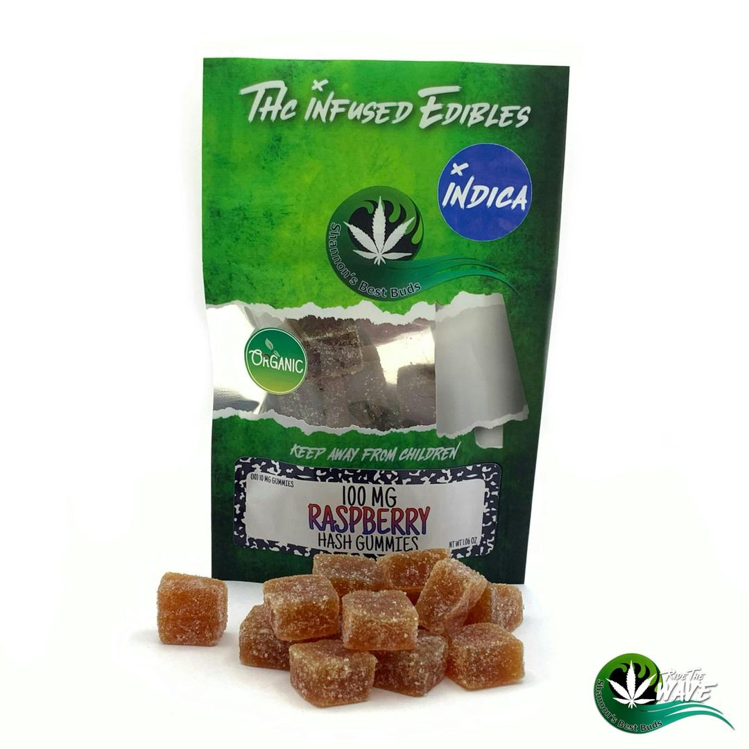 Shannon’s Hash Gummies - Raspberry - Indica - 100mg