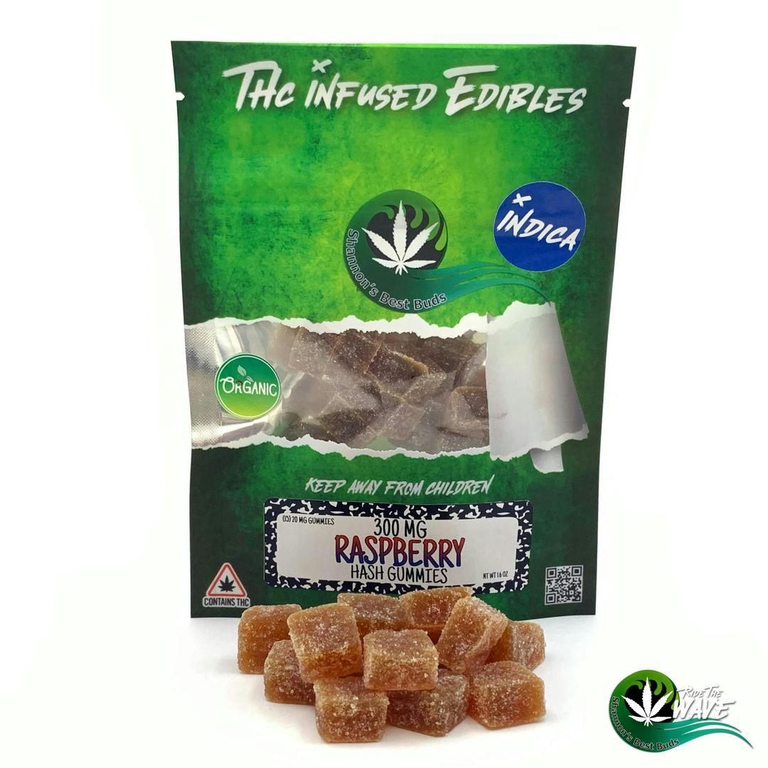 Shannon’s Hash Gummies - Raspberry - Indica - 300mg