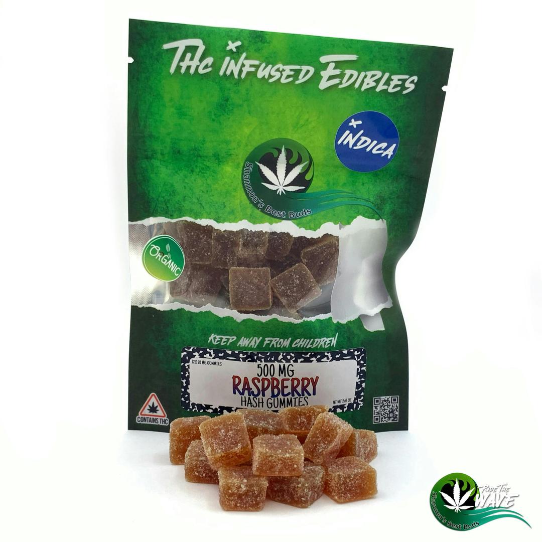 Shannon’s Hash Gummies - Raspberry - Indica - 500mg