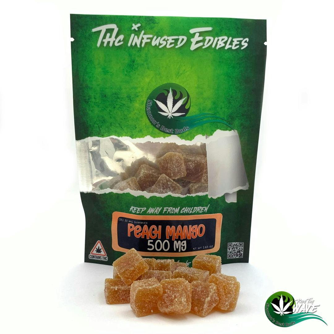 THC Gummies - Peach Mango - 500mg
