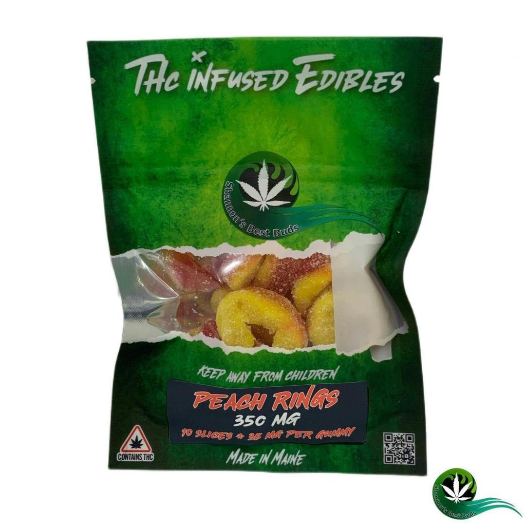 THC Gummies - Peach Rings - 350mg
