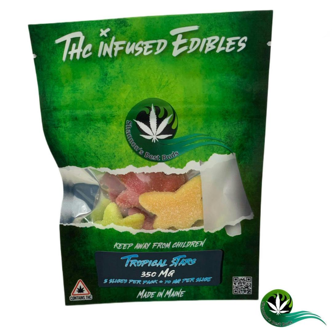 THC Gummies - Tropical Stars - 350 mg