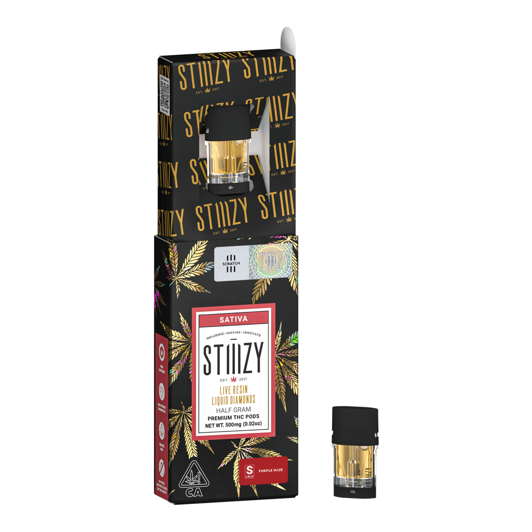 Vape Cartridge - PURPLE HAZE .5G Live Resin Liquid Diamonds Pod - STIIIZY