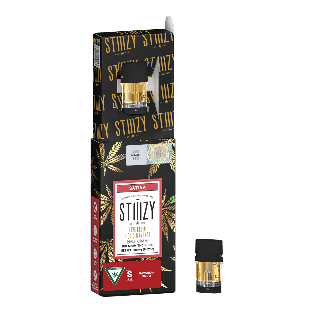 Vape Cartridge - HAWAIIAN SNOW .5G Live Resin Liquid Diamonds Pod - STIIIZY