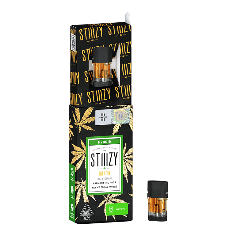 Vape Cartridge - WHITE FIRE OG .5G Live Resin Pod - STIIIZY