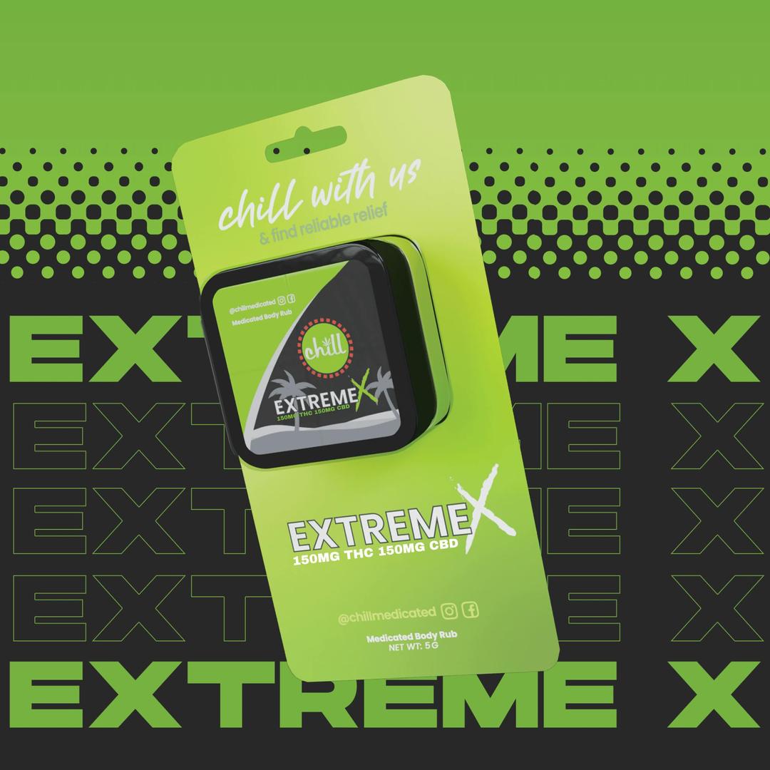 150mg THC : 150mg CBD | Extreme X TO-GO Body Rub | MED