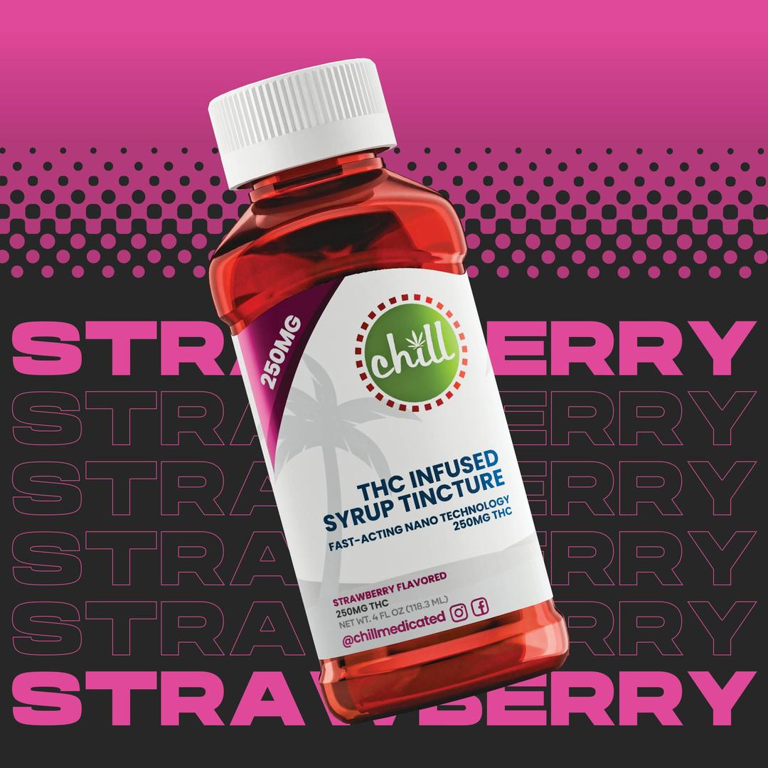 Strawberry | 250mg THC Syrup Tincture | Chill Medicated | REC