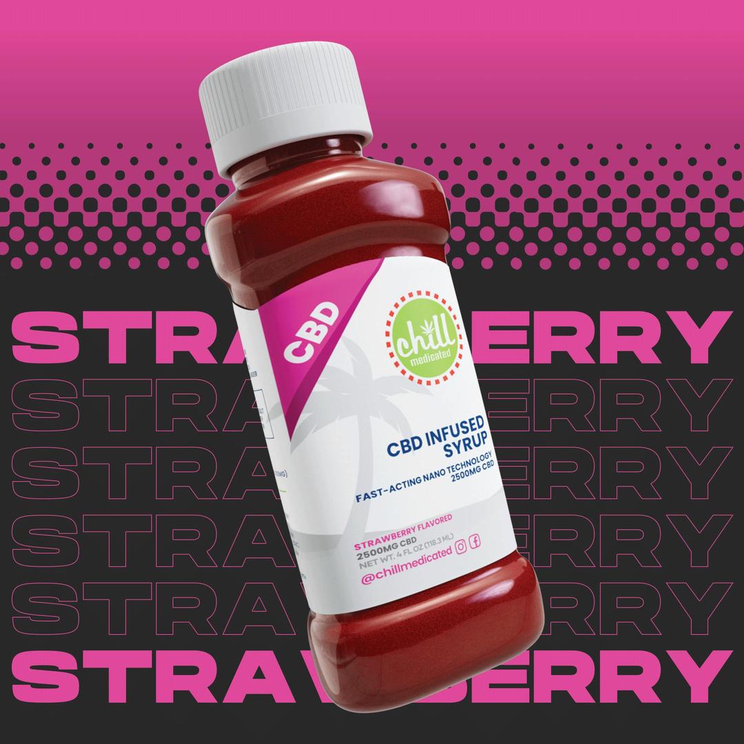 Strawberry | 2500MG CBD Syrup | Chill Medicated | REC