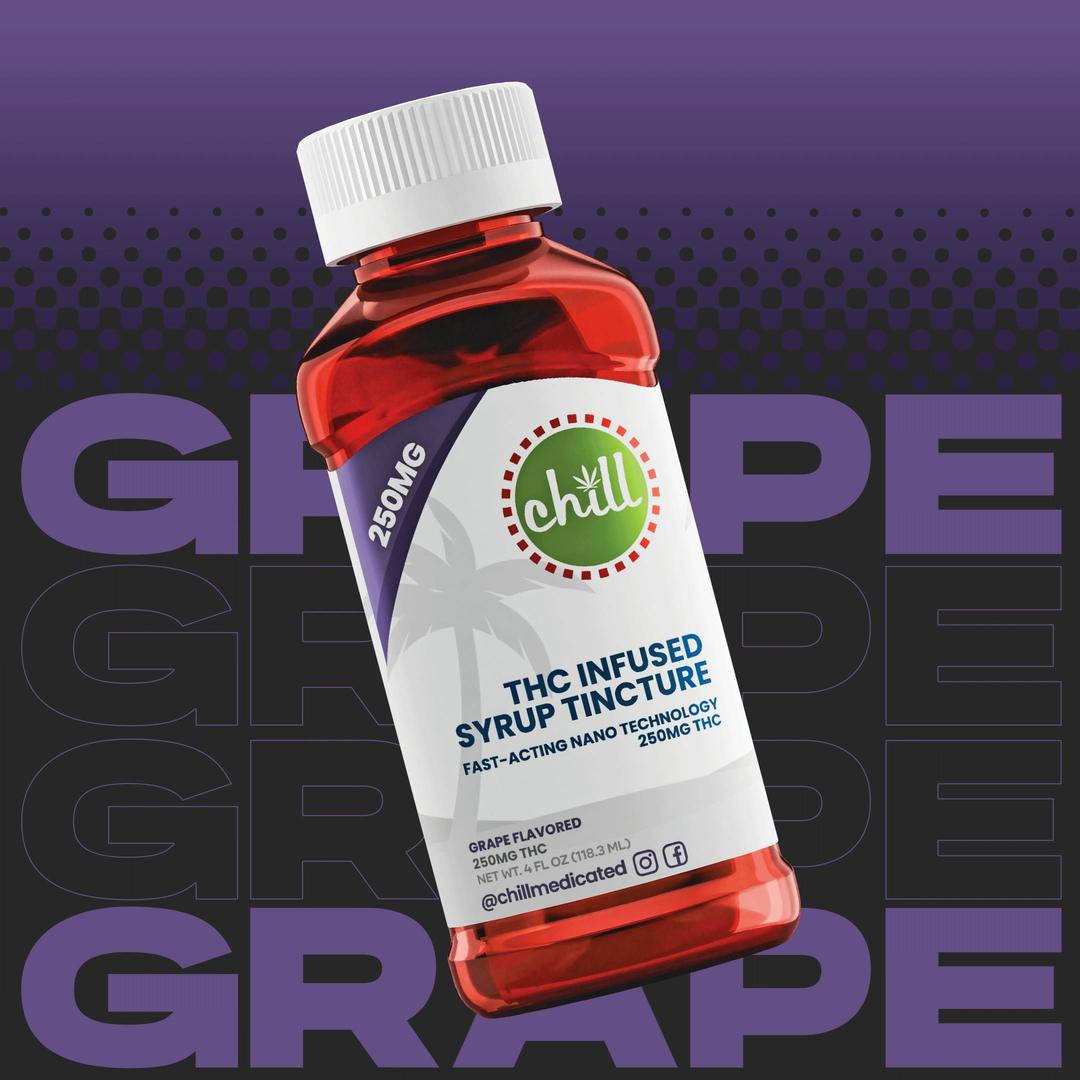 Grape | 250mg THC Syrup Tincture | Chill Medicated | MED