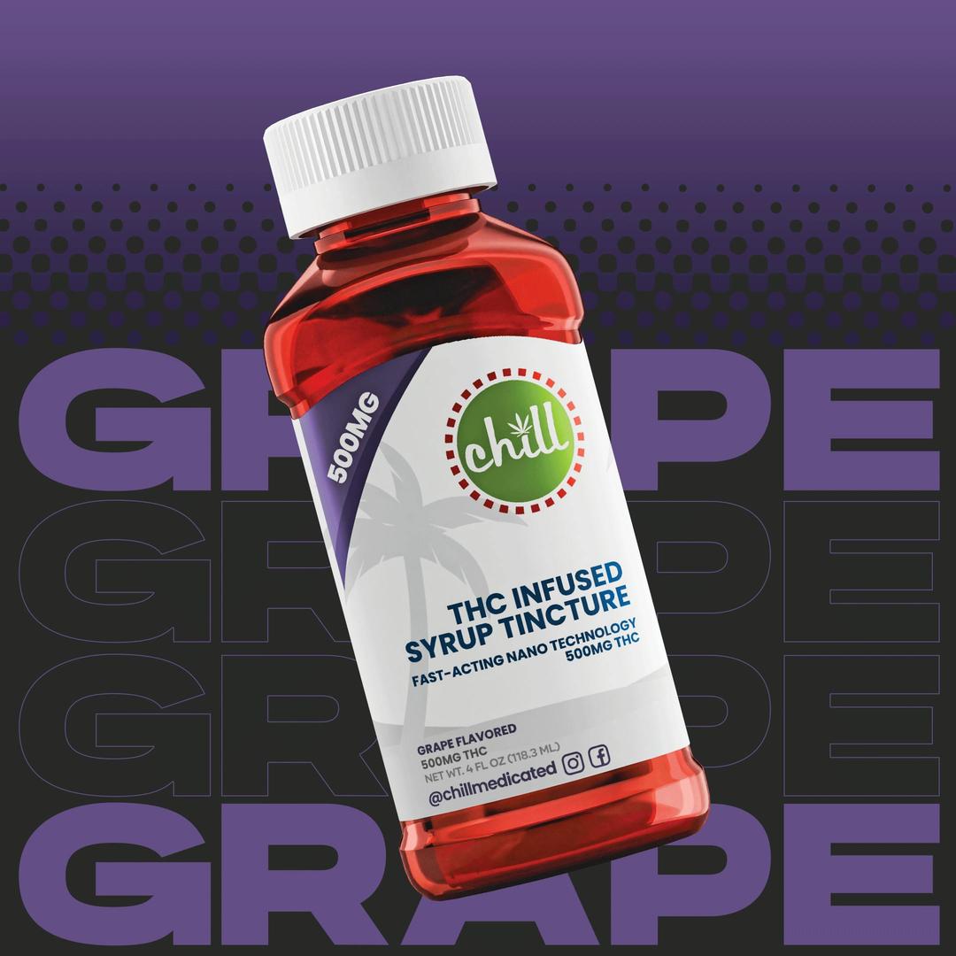 Grape | 500mg THC Syrup Tincture | Chill Medicated | MED