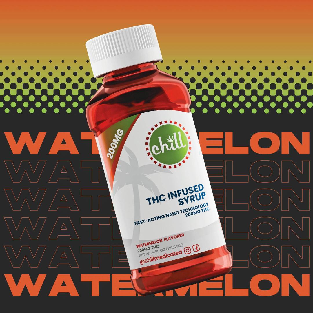 Watermelon | 200MG THC Syrup | Chill Medicated | MED